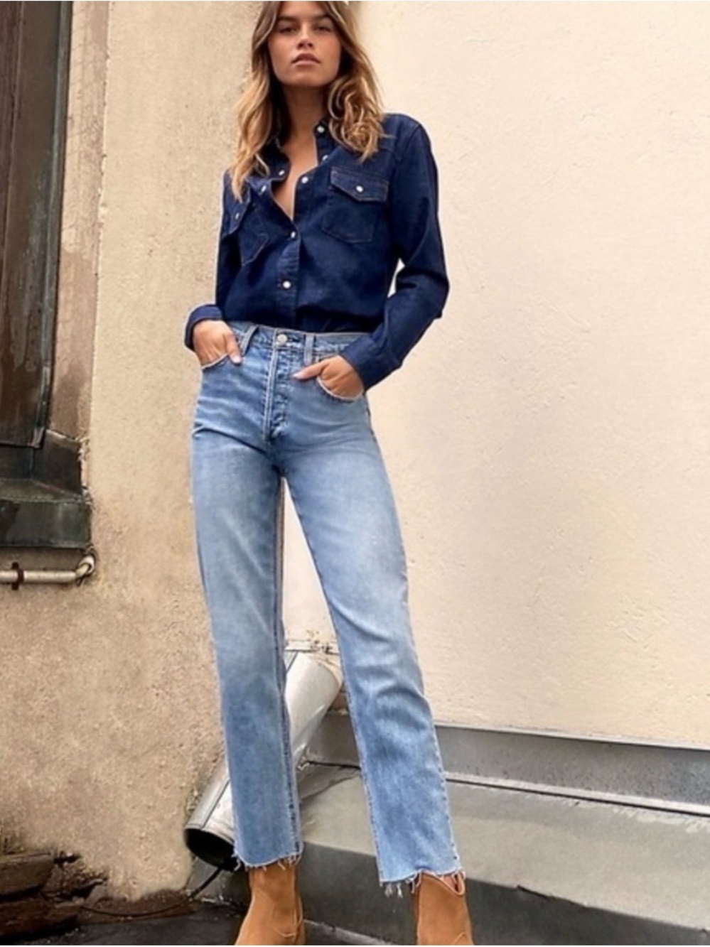 Denim Forum The Arlo High Rise Straight Leg Jeans - 28